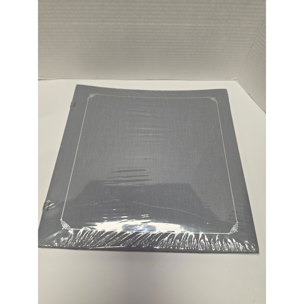 Creative Memories grey scrapbook album with silver scroll details 12" x 12"
